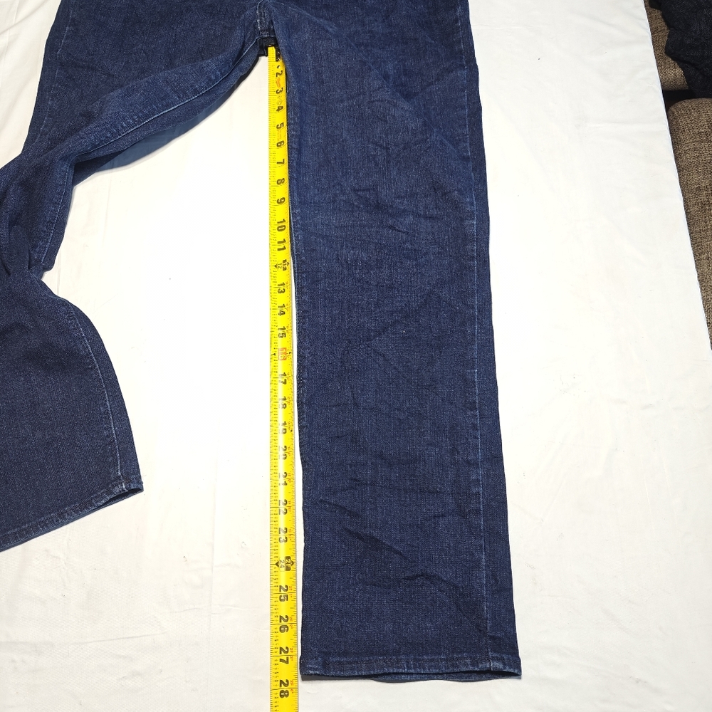 Levi’s 525 Perfect Waist Straight Leg Jeans Womens 16 S Blue Dark Wash Stretch - Picture 4 of 11